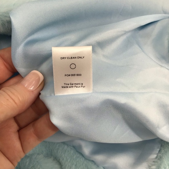 Show Me Your MuMu Women’s Lolita Faux Fur Jacket Revolve Ice Blue Size XS - Picture 11 of 11